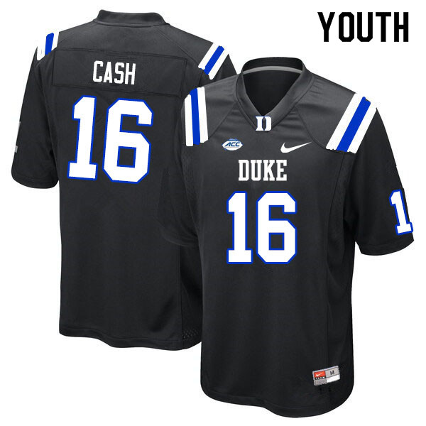 Youth #16 Jeremy Cash Duke Blue Devils College Football Jerseys Sale-Black - Click Image to Close